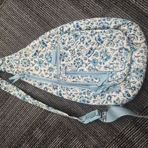 Floral Blue Sling Bag